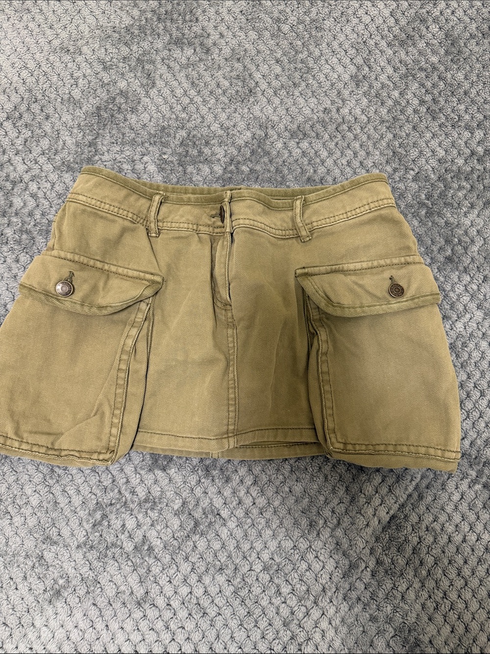 Garage Olive Green Cargo Mini Skirt Shorts